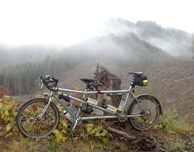 Silver Rodriguez tandem built for female captain in Oregon hills