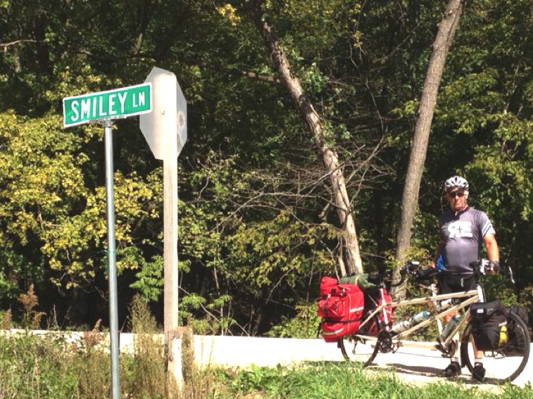 David and Nancy in front of Smiley Lane